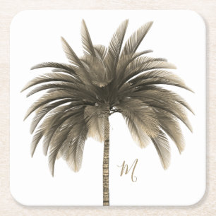 Palm Tree Elegante Retro Chic Rechteckiger Pappuntersetzer