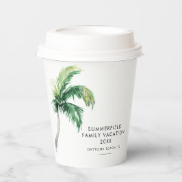 Palm Tree Family Vacation Custom Pappbecher