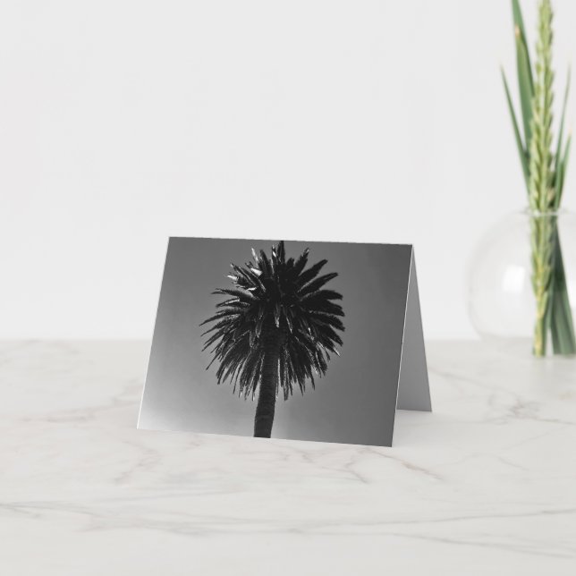 Palm Tree Folded Greeting Card Karte (Vorderseite)