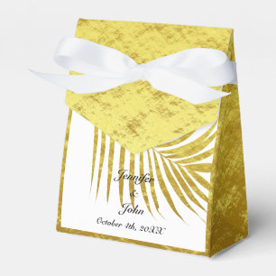 Palm Tree Foliage Gold Foil Blätter Hochzeiten Wei Geschenkschachtel