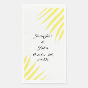 Palm Tree Foliage Lemon Gelbe Blätter Hochzeiten Serviette