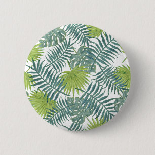 Palm Tree Fronds malen hawaiisch Button