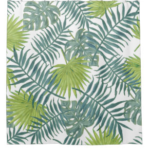 Palm Tree Fronds malen hawaiisch Duschvorhang