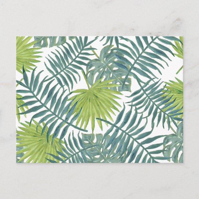 Palm Tree Fronds malen hawaiisch Postkarte (Vorderseite)