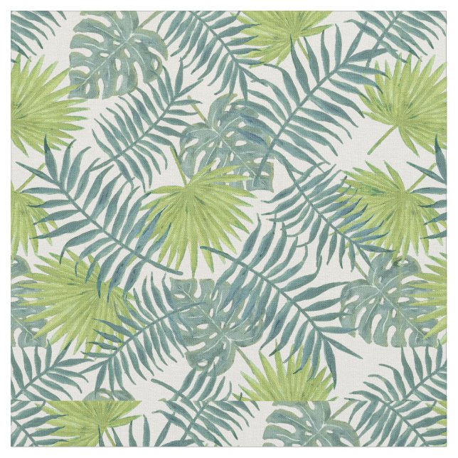 Palm Tree Fronds malen hawaiisch Stoff (Nahaufnahme)