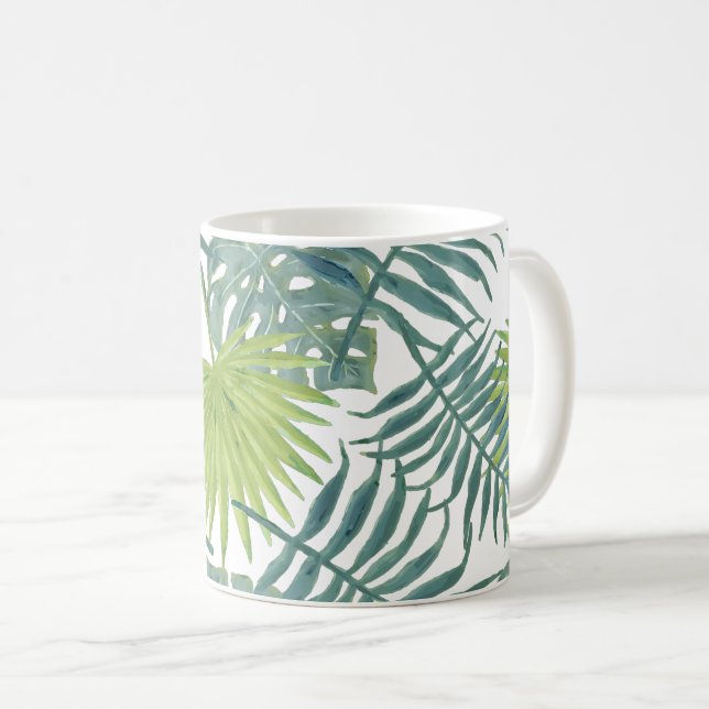 Palm Tree Fronds malen hawaiisch Tasse (VorderseiteRechts)