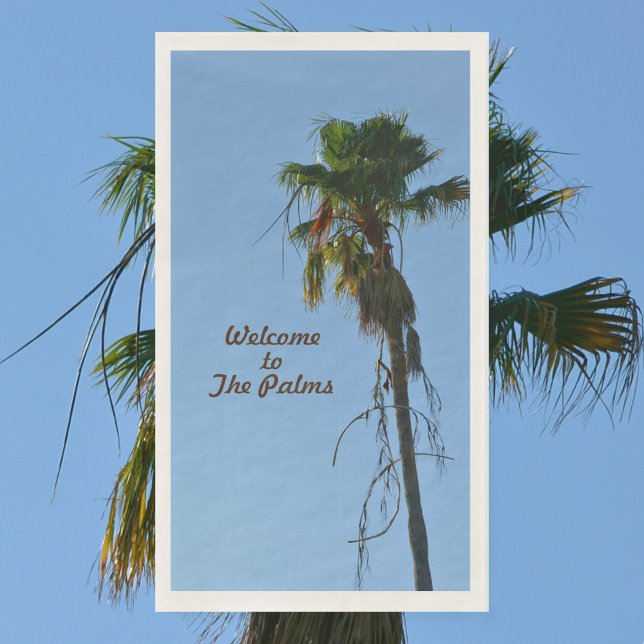 Palm Tree gegen Blue Sky Anpassbar Serviette (Von Creator hochgeladen)