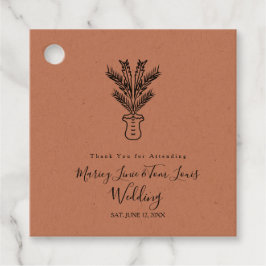 Palm Tree gegossene, handgezogene Kraft Geschenkanhänger