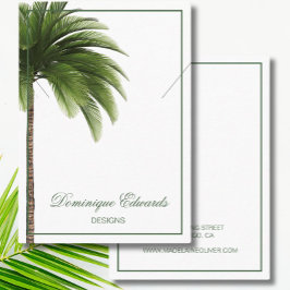 Palm Tree Green Necklace Display Business Card Visitenkarte