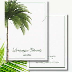 Palm Tree Green Necklace Display Business Card Visitenkarte