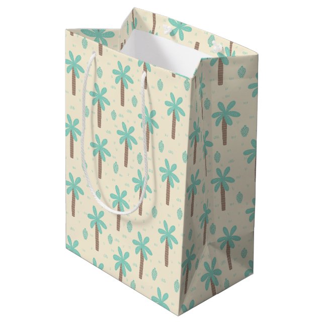 Palm Tree Grove Mittlere Geschenktüte (Rückseite Schrägansicht)