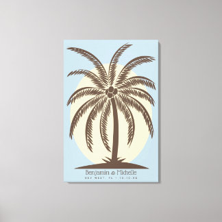 Palm Tree Guest Book Leinwand - 250 Plätze