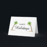 Palm Tree Happy Holidays Tropical Beach Christmas Karte<br><div class="desc">Palm Tree Happy Holidays Tropical Beach Christmas Card</div>