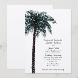 Palm Tree Hochzeitsladen auf Kraft Einladung