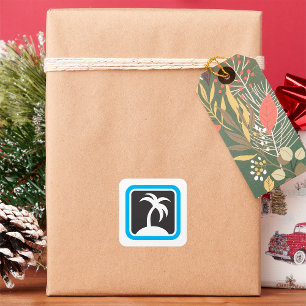 Palm Tree Icon Quadratischer Aufkleber
