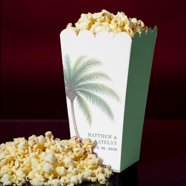 Palm Tree Island Destination Green Wedding Geschenkschachtel (Palm Tree Island Destination Green Wedding Favor Boxes)