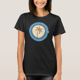 Palm Tree Kaffee Latte T-Shirt
