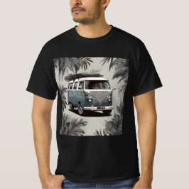 "Palm Tree Kombi Shirt - Coastal Vintage Van Lover