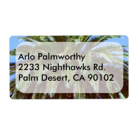 Palm Tree Label