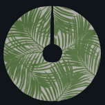 Palm Tree Leaf Muster Tropical Beach Polyester Weihnachtsbaumdecke<br><div class="desc">Ein Baumrock,  der sich perfekt für Weihnachten am Strand eignet,  mit einem modernen Muster tropischer Palmenfronten fügt jedem Baum ein tropisches Thema hinzu. Die Musterfarben oder die Hintergrundfarbe (in heller Farbe dargestellt) können durch Klicken auf 'Weiter' und Ändern der Füllfarbe des Blattes geändert werden.</div>
