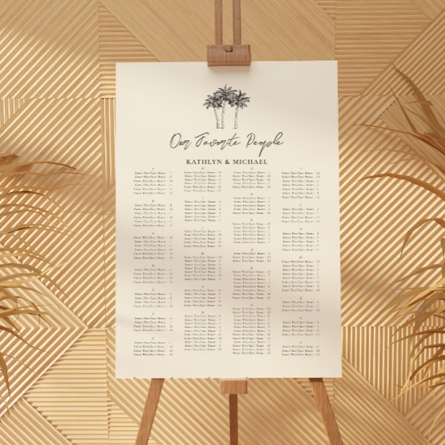 Palm Tree Minimalistisch Hochzeit Alphabetisches S Poster (Von Creator hochgeladen)