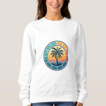 Palm Tree Motif Sweatshirt