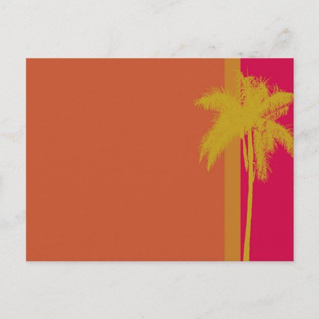 Palm Tree Orange Postkarte (Vorderseite)