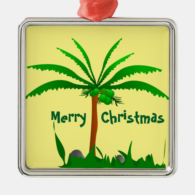 Palm Tree Ornament Aus Metall (Vorne)