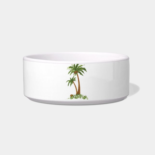 Palm Tree Pet Bowls (2) Größen Napf (Vorderseite)