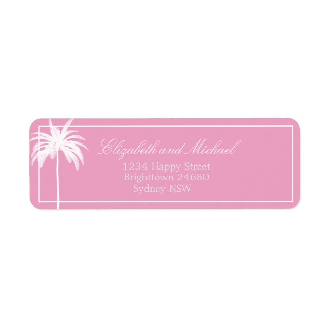 Palm Tree Pink Elegante Moderner Chic (Vorne)