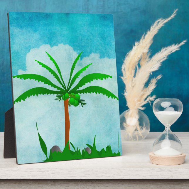Palm Tree Plaque Fotoplatte (Seite)