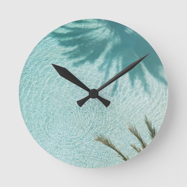 Palm Tree Pool Dream #2 #wall #art  Runde Wanduhr (Vorderseite)