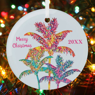 Palm Tree Pop Ornament Aus Glas