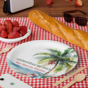 Palm Tree & präsentiert mir Weihnachten im Juli Pappteller