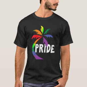 Palm Tree Pride T Shirt für LGBTQ Sommer