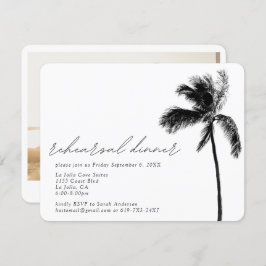 Palm Tree Probe Dinner Hochzeitskarte Begleitkarte