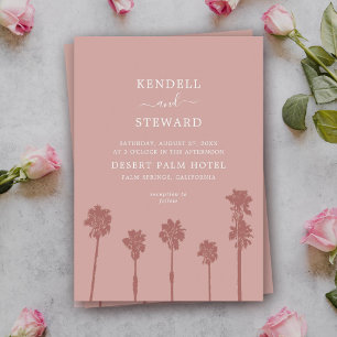 Palm Tree Romance Suite Wedding Einladung