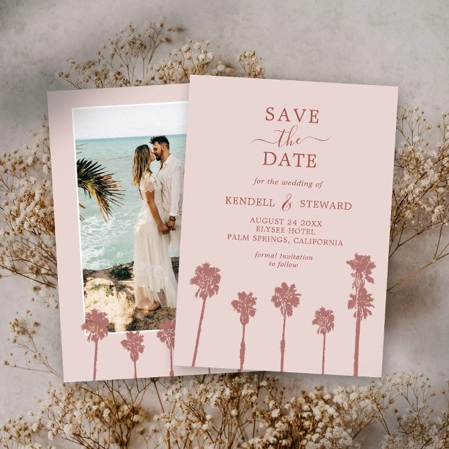 Palm Tree Romance Wedding Suite Save the Date (Von Creator hochgeladen)