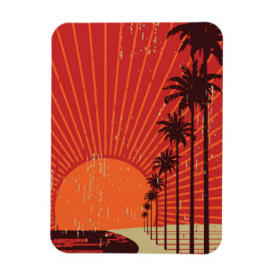 Palm Tree Row Magnet