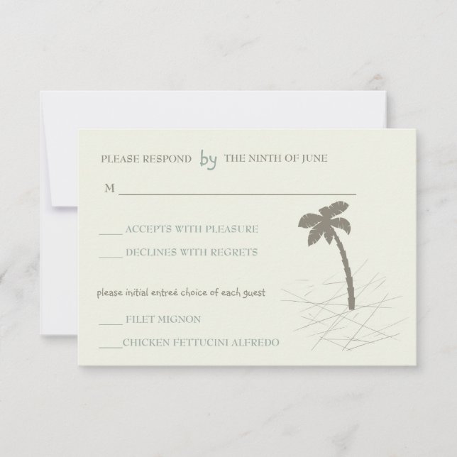Palm tree - Rsvp-Karten RSVP Karte (Vorderseite)