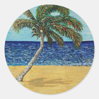 Palm Tree Runder Aufkleber