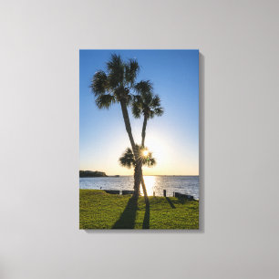 Palm Tree Scheren Silhouette Canvas Print Leinwanddruck