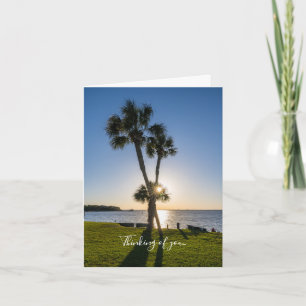 Palm Tree Scheren Silhouette Denken Sie an Ihre Ka Karte