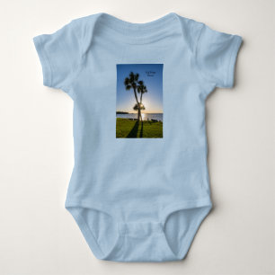Palm Tree Scissors Silhouette Baby Body Anzug Strampler