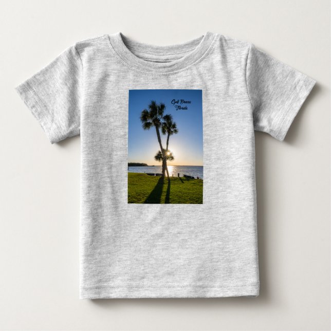Palm Tree Scissors Silhouette Kleinkind T - Shirt (Vorderseite)
