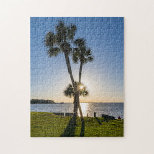 Palm Tree Scissors Silhouette Puzzle