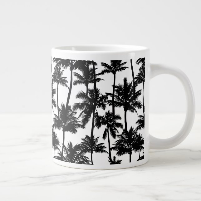 Palm Tree Shadow Pattern Jumbo-Tasse (Rechts)