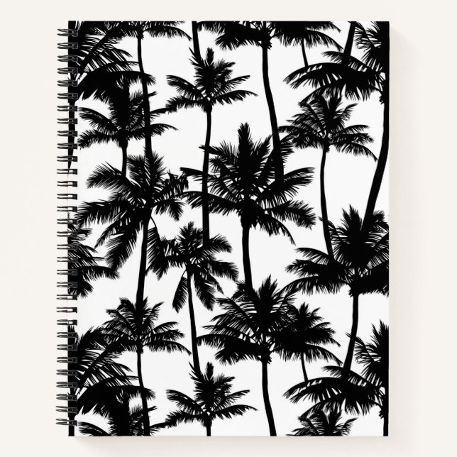 Palm Tree Shadow Pattern Notizbuch (Vorderseite)