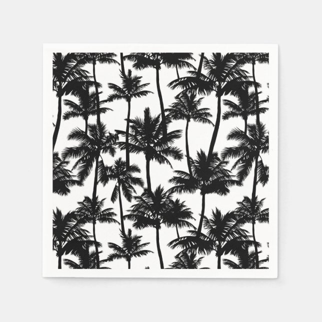 Palm Tree Shadow Pattern Serviette (Vorderseite)