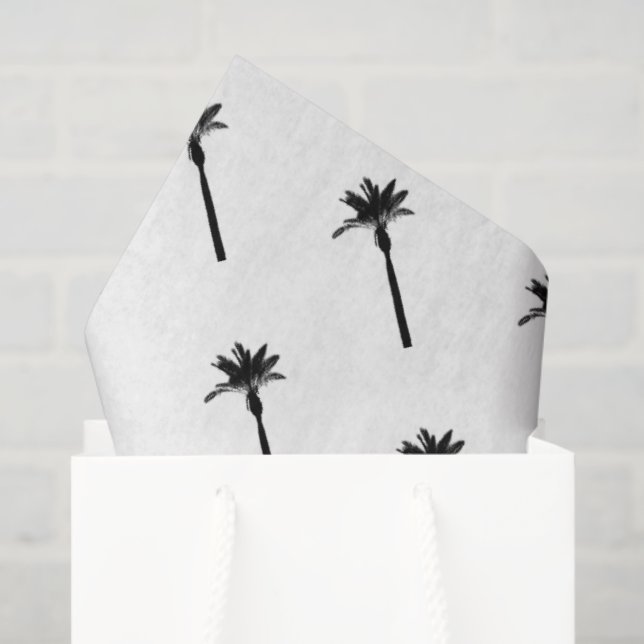 Palm Tree Silhouette Küstenreise Chic Fun Seidenpapier (Geschenktüte)
